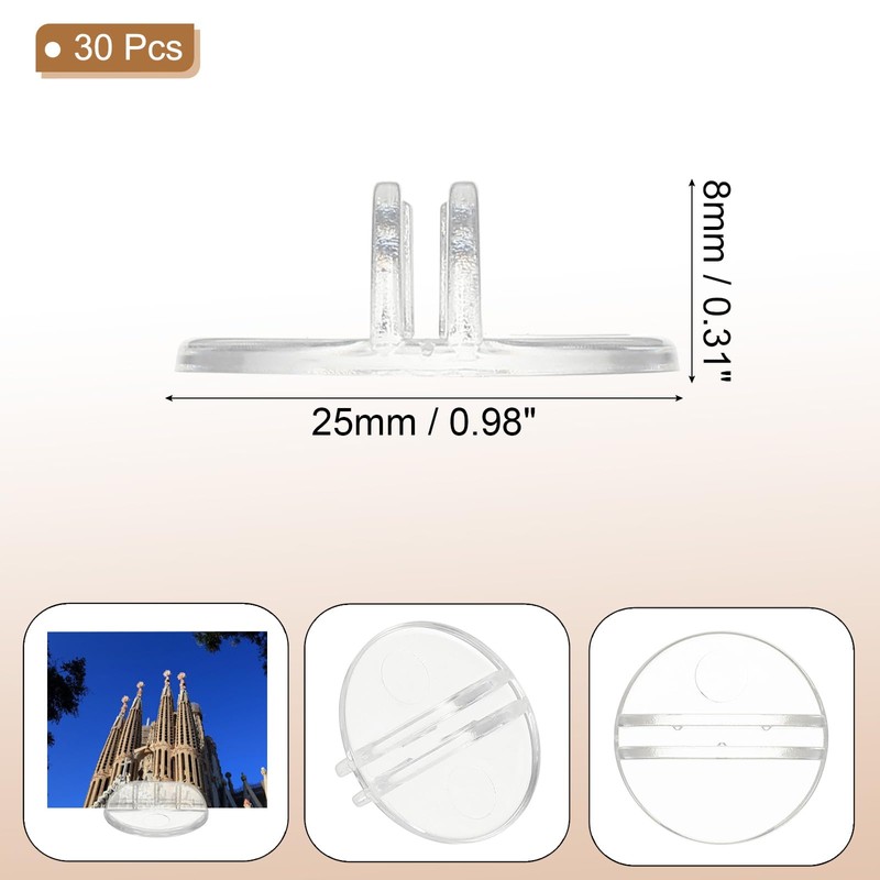 PATIKIL 0.98" Plastic Card Stands, 30 Pieces Place Card Holder