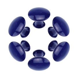 Semetall 6pcs Round Dresser Knobs 1.18 Inch Metal Cabinet Pull Handles for Kitchen Drawer Door Cupboard,Dark Blue
