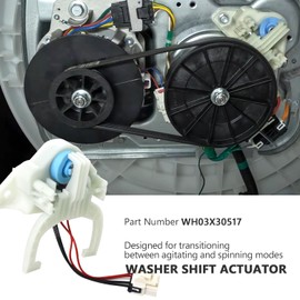 GYOFFULL Upgraded WH03X30517 Washer Shift Actuator & WH01X27538 Drive Belt & WH05X24185 Clutch & WH01X24434 Spring Compatible with GE Washing Machine Parts Set 4PCS