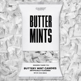 Candy Envy - Modern Thank You Buttermints - 13 oz. Bag - Approximately 100 Individually Wrapped Candy Mints - Reception Desk