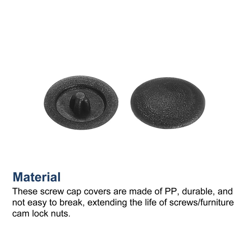HARFINGTON Screw Cap Covers, 40pcs 11.5x3mm Plastic Screw Decoration Cover