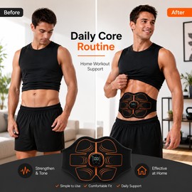 Abdominal Toning Belt for Home Fitness – USB Rechargeable Ab Trainer for Core Workout Support