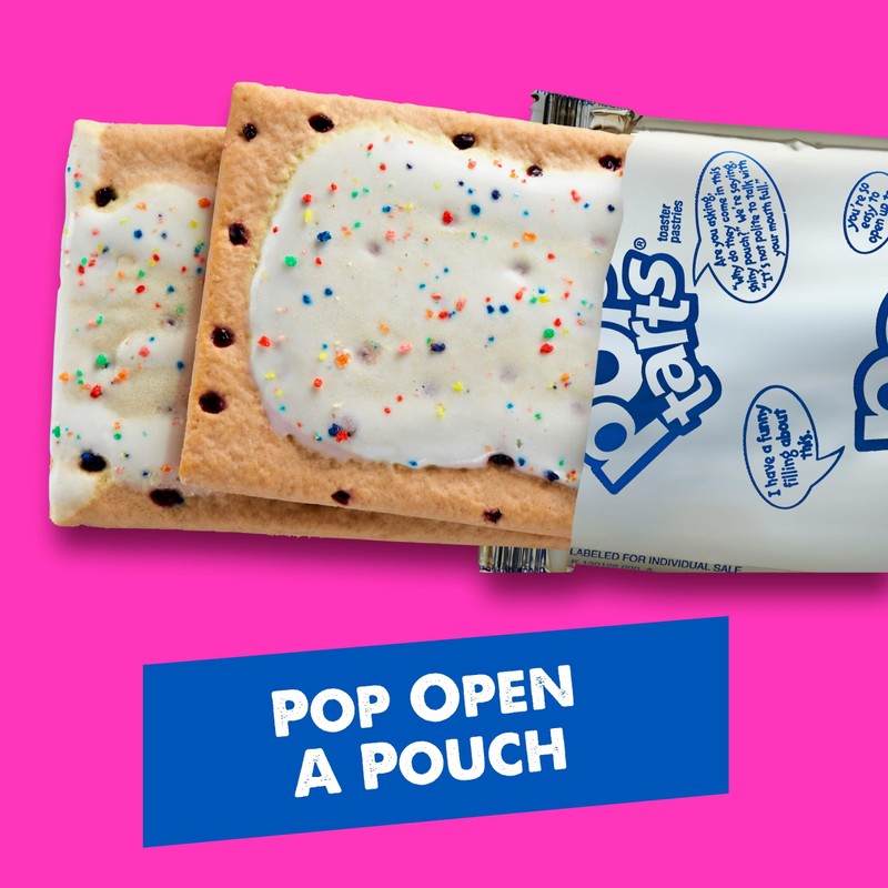 Pop-Tarts Toaster Pastries, Breakfast Foods, Kids Snacks, Frosted Blueberry (8