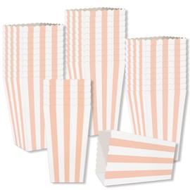 36 Pcs Pink and White Striped Popcorn Boxes 2 x 4.5 x 2.7 inch Mini Popcorn Boxes for Movie Decorations Cardboard Popcorn Container for Party Disposable Snack Popcorn Boxes