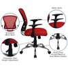 Flash Furniture Alfred Mid-Back Red Mesh Swivel Task Office Chair