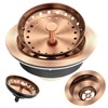 EXAKEY Kitchen Sink Drain Copper 3-1/2 Inch Stainless Steel Kitchen