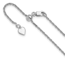 IceCarats 925 Sterling Silver Adjustable 1.55mm Rope Chain Twisted Link Necklace 30 inch