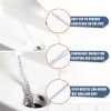 KeyFar 35.5inch Drain Clog Remover(1pcs), 25inch Drain Snake Hair Remover(6pcs)