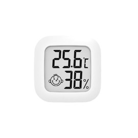 Mies' Hygrometer, Thermometer, Hygrometer, Indoor, Large Screen, Compact, Face Mark, Wall Mounted, Tabletop Stand, Digital Thermometer, Hygrometer, Humidity Thermometer