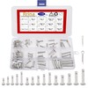 Rrina 110Pcs 304 Stainless Steel Flat Head Clevis Pins Cotter
