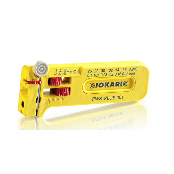 Jokari 40024 PWS-Plus 001 Adjustable Mini-Precision Stripping Tool for Cable Stripping, 36-26 AWG (0.12-0.40mm)