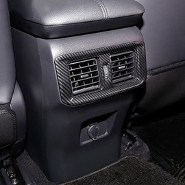 Blazeray for RAV4 Rear Air Conditoner Outlet Vent Cover Panel Trim Rear Carbon Fiber Cover for Toyota RAV4 2019 2020 2021 2022 Interior Accessories(1PC)