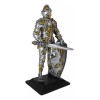 Medieval Swordsman Roccoco Italian Knight Figurine 8" Suit of Armor