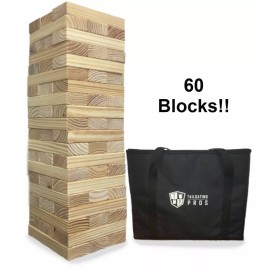 Tailgating Pros Giant Toppling Timbers with Carrying Case - 60 Block Tower