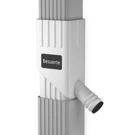 Besuerte Rainwater Collection System - Rainwater Collection Barrel Fits 2"x3" Downspout, PVC Water Collection System, Rain Barrel Diverter Kit