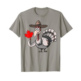 Happy Canadian Thanksgiving Funny Turkey Graphic Canada Flag T-Shirt