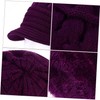 Mikinona Warm Woolen Hat Knitted Scarf Hooded Beanie for Adults