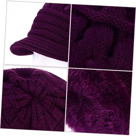 Mikinona Warm Woolen Hat Knitted Scarf Hooded Beanie for Adults Cold Weather Comfortable Fit