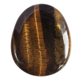 Bacatgem Natural Tiger's Eye Water Drop Chakra Thumb Worry Stone,Stress Relax Healing Reiki Crystal Pocket Palm Stones