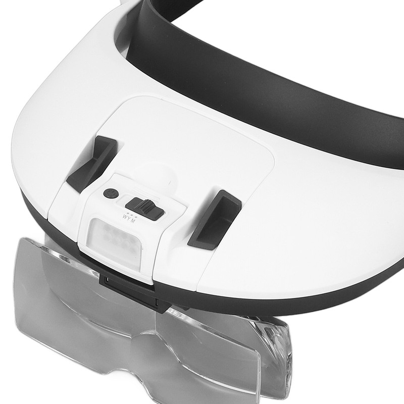 Head Magnifier Rechargeable Magnifying Glasses LED with 5pcs Eyeglass for