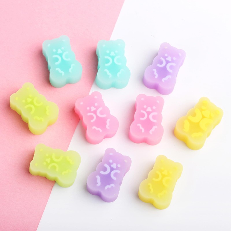 Refoiner Eraser, Elementary School Students, 5 Mini Erasers, Translucent Jelly,