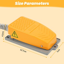 QLOUNI Industrial Foot Switch Momentary Metal Foot Pedal Switch 250V 10A Pedal Switch