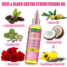 Edge Control Wax für Frauen, starker Halt, Haargel, Haargel für schwarzes Haar – Haaröl mit Rose & Rizinus für das Haarwachstum, kräftigendes Haaröl