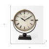 Homeroots 12" Round Gold Metal Wall Clock