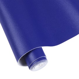 Hojas de piel sintética para manualidades, un rollo de superficie lisa, hojas de tela de piel, 30 x 135 cm, tamaño grande para arete de piel, lazos, carteras, proyectos de bricolaje (azul)