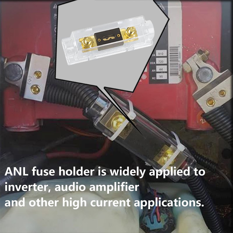 Hamolar 3 Pack 150 AMP ANL Fuse Holder Kit 0/2/4/8