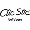 BIC CSM241BLK Clic Stic Pen, Medium Point, 24/CT, Black Ink/White