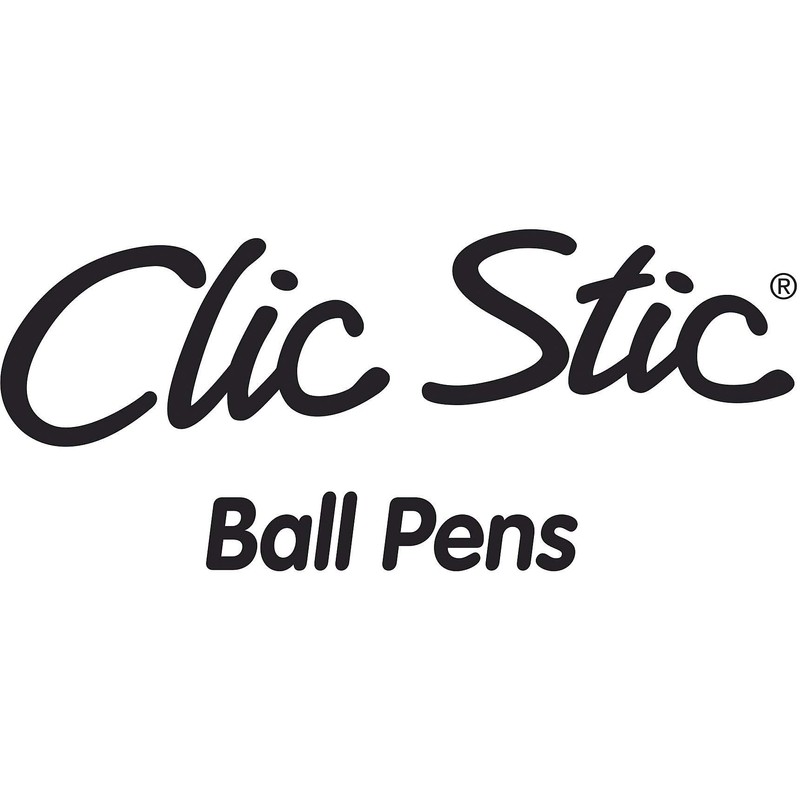 BIC CSM241BLK Clic Stic Pen, Medium Point, 24/CT, Black Ink/White