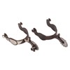 1 Pair Western Cowboy Spurs Carbon Steel Retro Floral Carving
