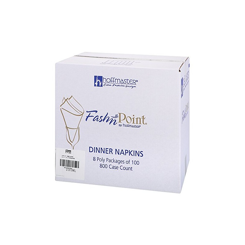 Hoffmaster FP1111 FashnPoint Blue and White Dishtowel Printed Dinner Napkin,