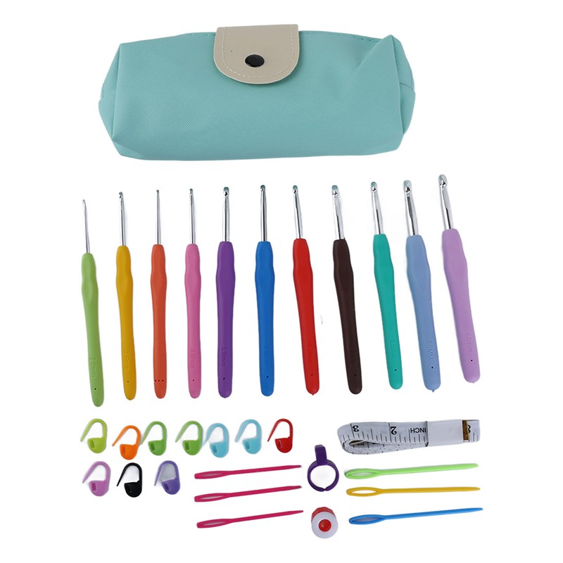 31 Piece Crochet Hooks Set Professional Ergonomic Crochet Hooks with