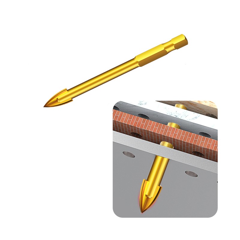 Boxonly 10PCS 6mm Carbide Drill Bit Tungsten Tile Glass Ceramic