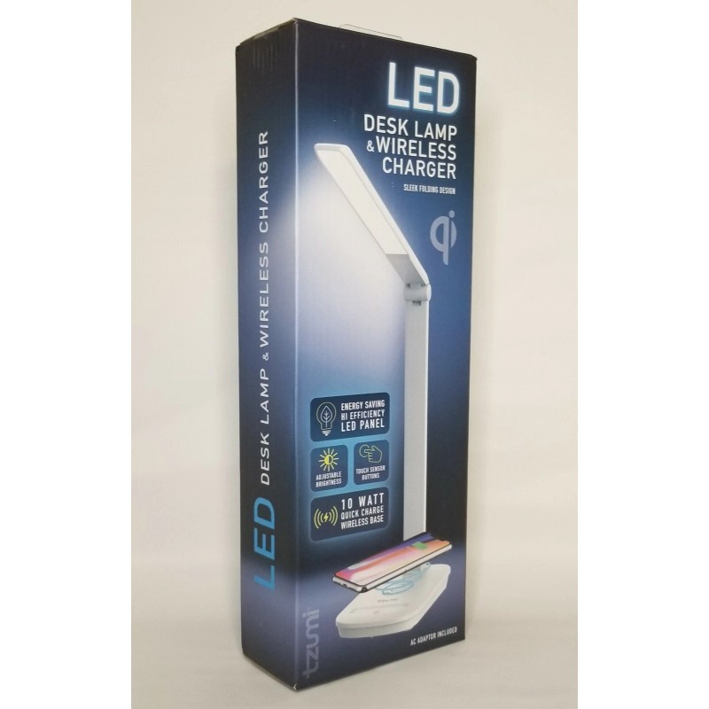 Tzumi LED Desk Lamp w/ Quick Charge Wireless Charging Pad