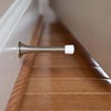 Brushed Satin Nickel Flexible Rustproof Door Stop with White Rubber