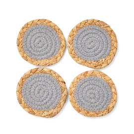 Cooksmart Pack of 4 Drink Coasters | British Designed Eco Cork Drinks Coasters For Modern Homes | Coasters For Drinks For All Types of Cups & Mugs - Coastal Birds