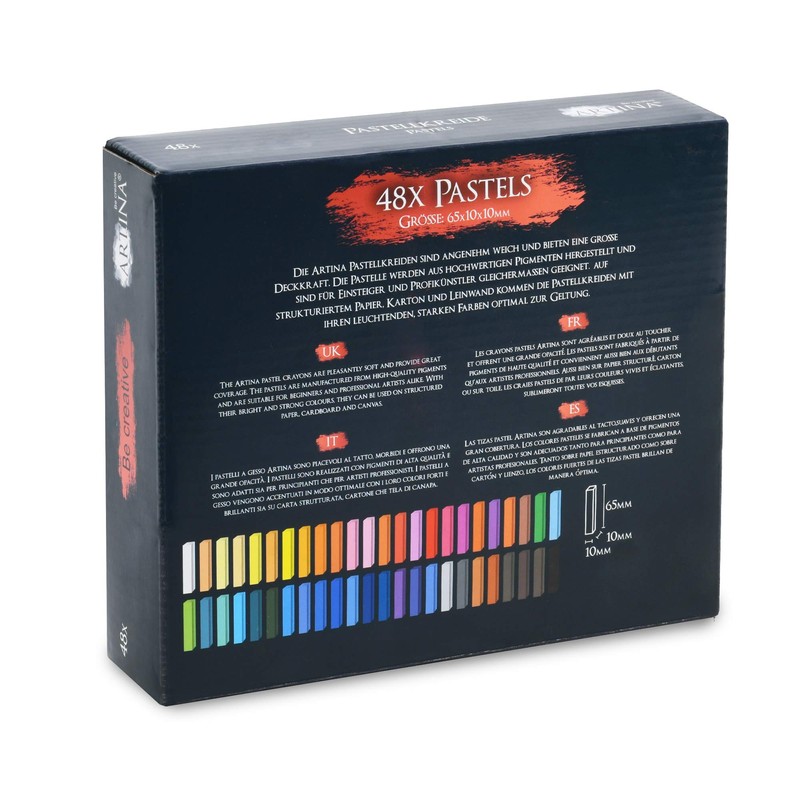 Artina Pasteo Pastel Chalk Set, Soft Pastel Colours in Studio