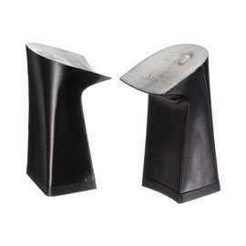 HARFINGTON 1pair Heel Repair Replacement 1.77"x3.23" High Chunky Heel DIY for Women Shoe, Black