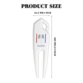 VLAMU Golf Divot Tool True Putt Divot Repair Tool Zinc Alloy Golf Green Repair Fork Portable Golf Accessories for Men Women Golf Lovers (White)
