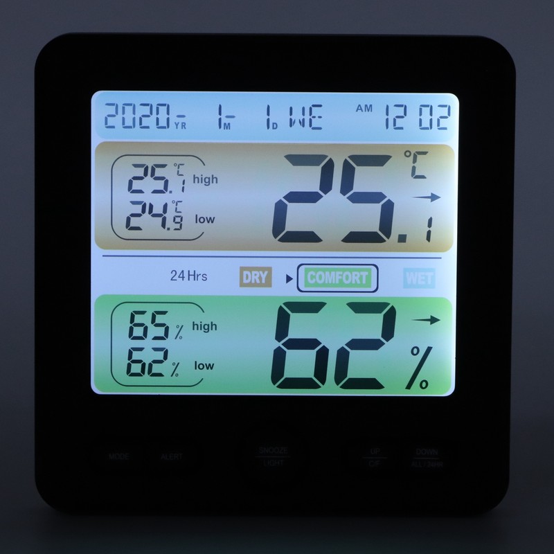 Digital Color Screen Temperature and Humidity Meter Indoor Thermometer Hygrometer