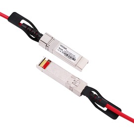 [Red Colored] 2m 10G SFP+ DAC Twinax Cable, 10Gbase-CU SFP+ Copper Cable, Compatible for Cisco SFP-H10GB-CU2M, Ubiquiti, Juniper, Mellanox, Mikrotik, Netgear, Supermicro, Open Source Switches