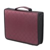 Portable Large Capacity PU Leather Fabric Pencil Case Zipper Pen