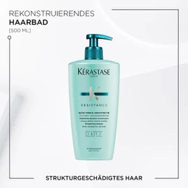 Kérastase Shampoo for Damaged and Damaged Hair, Regenerating and Strengthening Hair Bath, Bain Force Architecte, Resistance, 500 ml