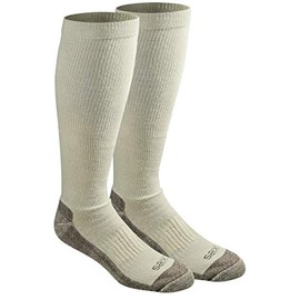 Dickies Men's Light Comfort Compression Over-The-Calf Socks, Available in M-XXL (2, 4, Khaki (2 Pairs), Shoe Size: 12-15