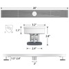 Sharpeye 28 Inch Linear Shower Drain with Removable Wedge Wire