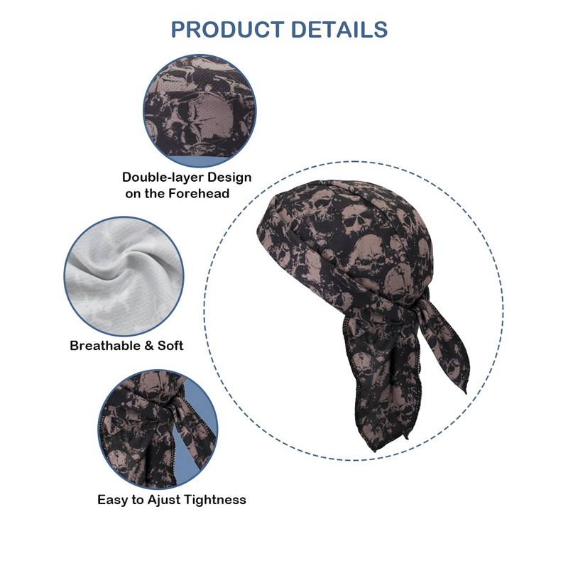 Do Rags Cooling Skull Caps, Hip Hop Hats, Pirate Hat