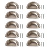 HARMAC HOUSE Cabinet Cup Handles 10 Pack Shell Shape Cupboard